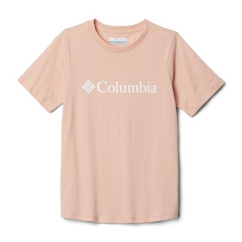 Columbia CSC Basic Logo Short Sleeve, Camiseta Rosas Para Niño | 567028-MKH